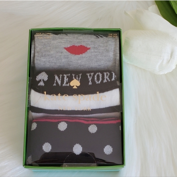 KATE SPADE 3 PACK CREW SOCKS - Picture 2 of 4